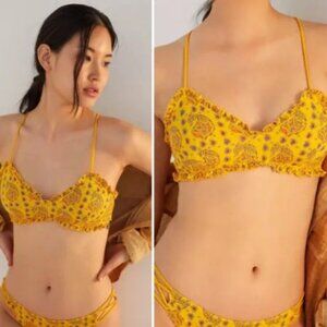 NWT Anthropologie Strappy Ruffled Bralette | S